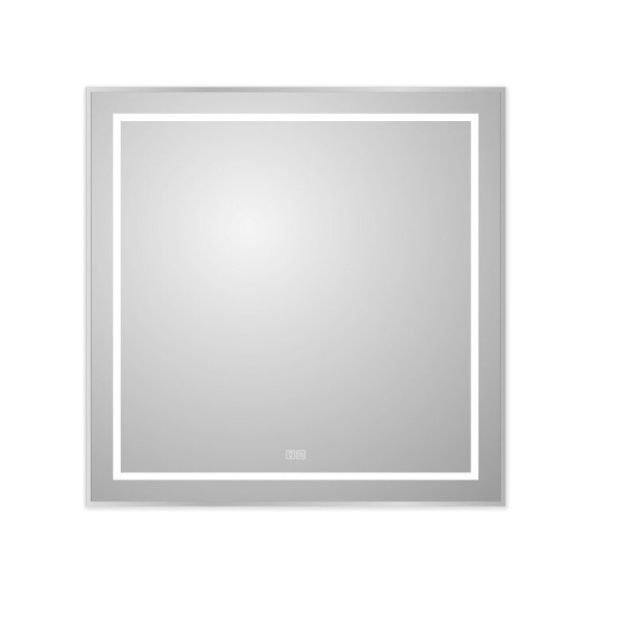 Зеркало BelBagno Kraft SPC-KRAFT-900-800-LED-TCH-WARM, 90 см, со встроенной подсветкой и подогревом, сатин