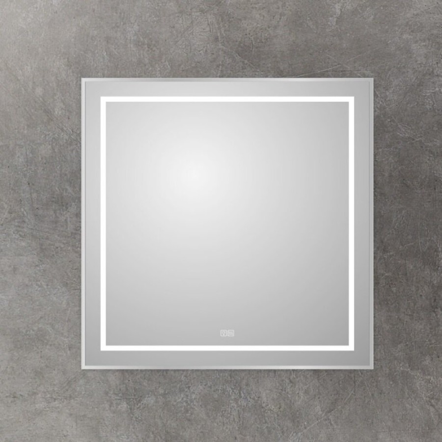 Зеркало BelBagno Kraft SPC-KRAFT-900-800-LED-TCH-WARM, 90 см, со встроенной подсветкой и подогревом, сатин