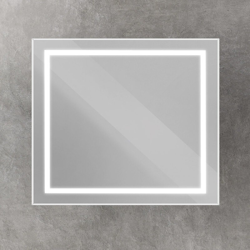 Зеркало BelBagno Kraft SPC-KRAFT-900-800-SENS-AL, 90 см, с LED подсветкой, с сенсорным выключателем, цвет рамы сатин