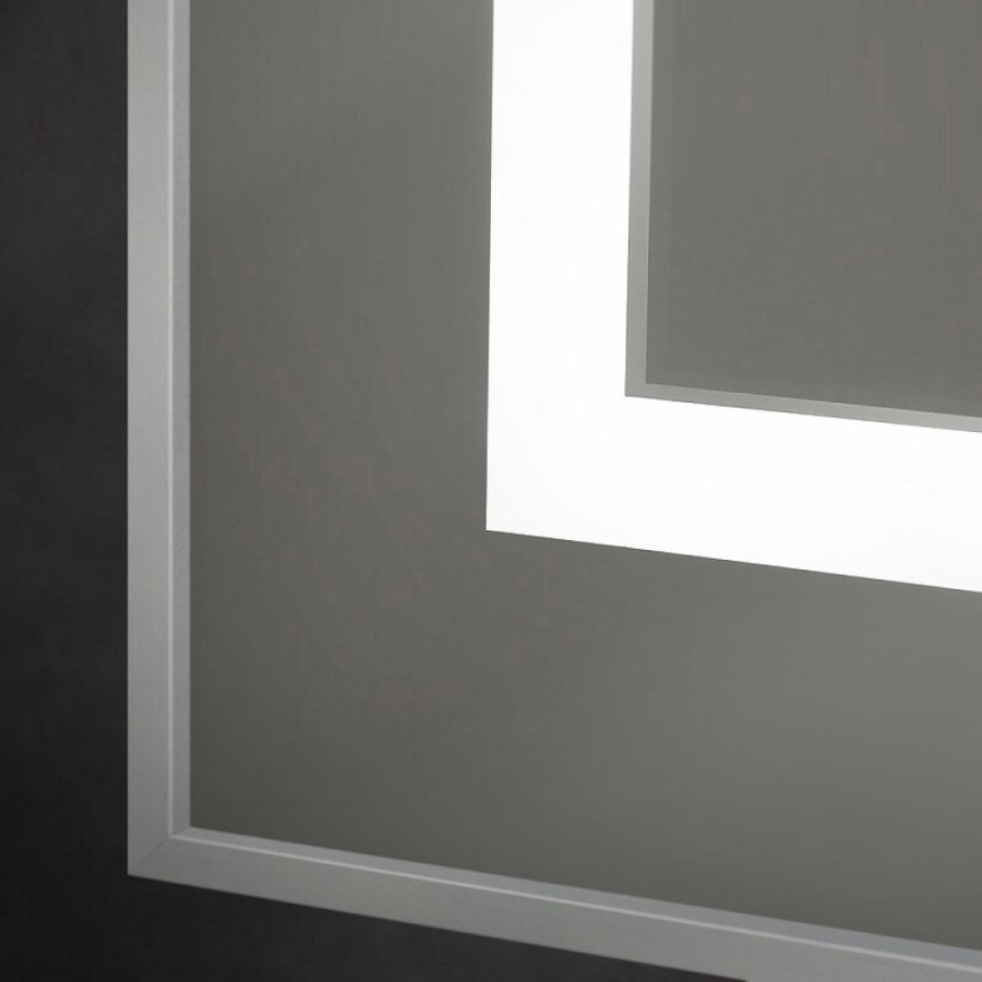 Зеркало BelBagno Kraft SPC-KRAFT-900-800-SENS-AL, 90 см, с LED подсветкой, с сенсорным выключателем, цвет рамы сатин