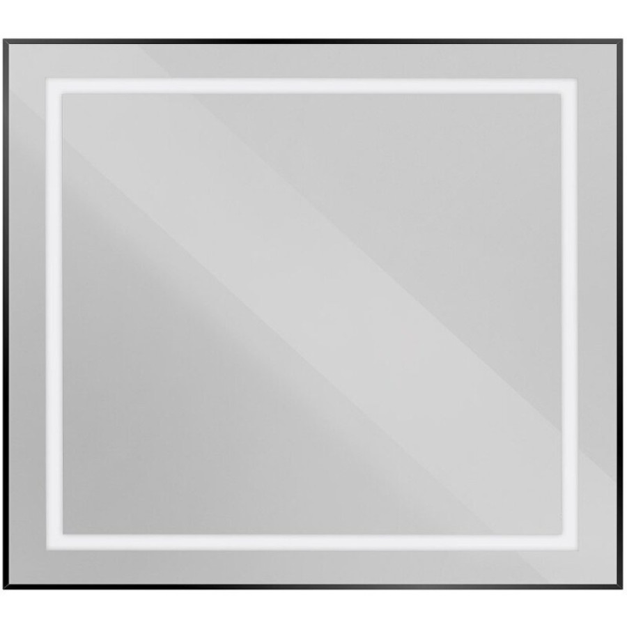 Зеркало BelBagno Kraft SPC-KRAFT-900-800-SENS-NERO, 90 см, с LED подсветкой, с сенсорным выключателем, цвет рамы черный