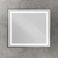 Зеркало BelBagno Kraft SPC-KRAFT-900-800-SENS-NERO, 90 см, с LED подсветкой, с сенсорным выключателем, цвет рамы черный