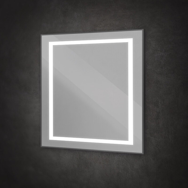 Зеркало BelBagno Kraft SPC-KRAFT-900-800-SENS-NERO, 90 см, с LED подсветкой, с сенсорным выключателем, цвет рамы черный