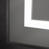 Зеркало BelBagno Kraft SPC-KRAFT-900-800-SENS-NERO, 90 см, с LED подсветкой, с сенсорным выключателем, цвет рамы черный