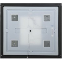 Зеркало BelBagno Kraft SPC-KRAFT-900-800-SENS-NERO, 90 см, с LED подсветкой, с сенсорным выключателем, цвет рамы черный