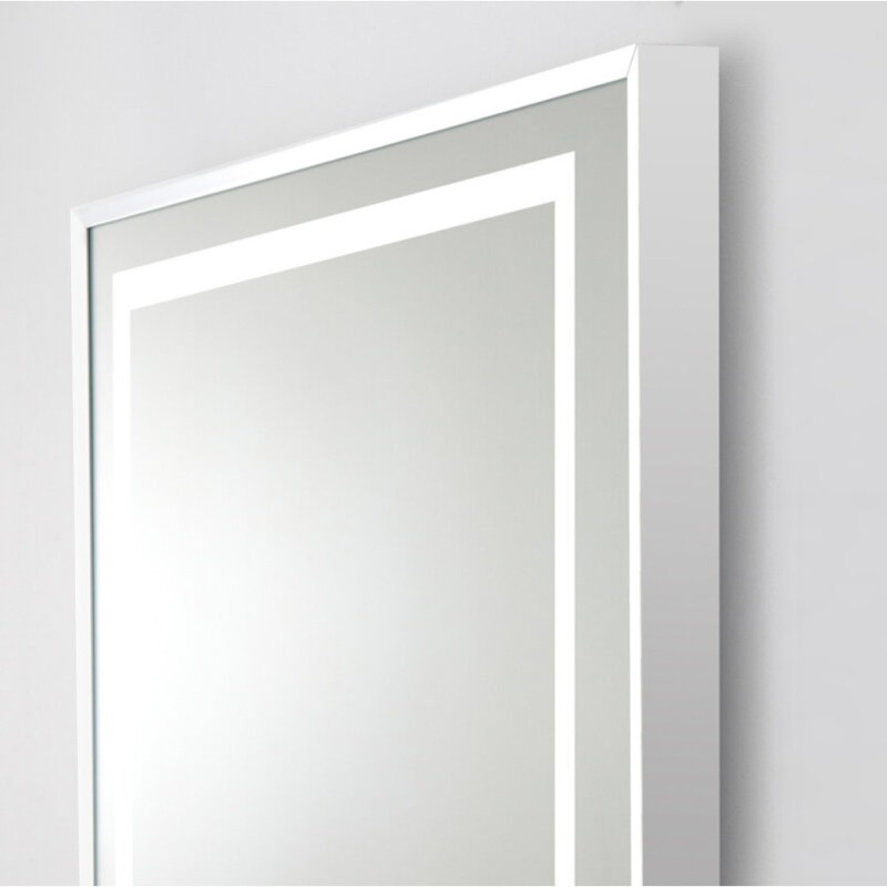 Зеркало BelBagno Kraft SPC-KRAFT-985-685-TCH-WARM 98.5 см, светодиодная подсветка, с сенсорным выключателем, с подогревом, сатин