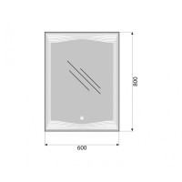 Зеркало с встроенным светильником и сенсорным выключателем BelBagno SPC-LNS-600-800-LED-TCH, 12W, 220-240V, 600x30x800