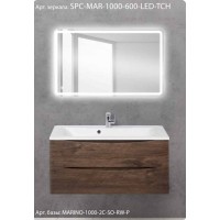 Зеркало BelBagno SPC-MAR-1000-600-LED-TCH 100 x 60 см со встроенным светильником и сенсорным выключателем