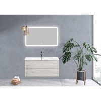 Зеркало BelBagno Marino SPC-MAR-1000-600-LED-TCH-WARM 100 см, светодиодная подсветка, с сенсорным выключателем, с подогревом