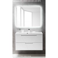 Зеркало BelBagno SPC-MAR-1000-800-LED-BTN 100 x 80 см со встроенным светильником и кнопочным выключателем