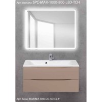 Зеркало BelBagno SPC-MAR-1000-800-LED-TCH 100 x 80 см со встроенным светильником и сенсорным выключателем