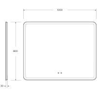 Зеркало BelBagno Marino SPC-MAR-1000-800-LED-TCH-SND 100 см, с подсветкой, голосовым управлением и подогревом
