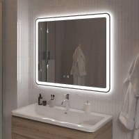 Зеркало BelBagno Marino SPC-MAR-1000-800-LED-TCH-SND 100 см, с подсветкой, голосовым управлением и подогревом