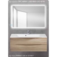 Зеркало BelBagno SPC-MAR-1200-800-LED-BTN 120 x 80 см со встроенным светильником и кнопочным выключателем