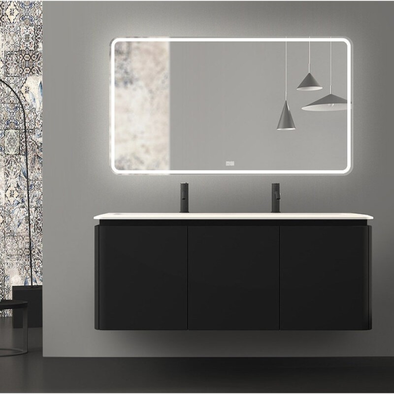 Зеркало BelBagno SPC-MAR-1400-800-LED-TCH-WARM, 140 см, с подсветкой, белый