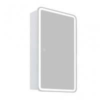 Зеркальный шкаф BelBagno Marino 40 х 80 см, с LED-подсветкой и сенсорным выключателем, Bianco Lucido белый глянец, SPC-MAR-400/800-1A-LED-TCH