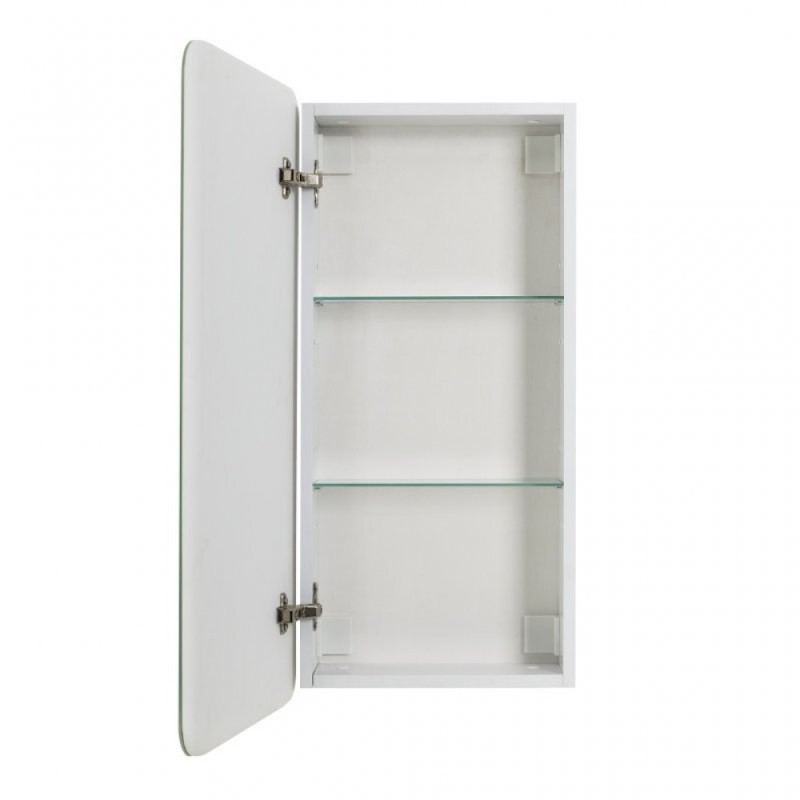 Зеркальный шкаф BelBagno Marino 40 х 80 см, с LED-подсветкой и сенсорным выключателем, Bianco Lucido белый глянец, SPC-MAR-400/800-1A-LED-TCH