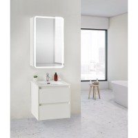 Зеркальный шкаф BelBagno Marino 50 х 80 см, с LED-подсветкой и сенсорным выключателем, Bianco Lucido белый глянец, SPC-MAR-500/800-1A-LED-TCH