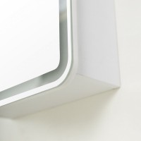 Зеркальный шкаф BelBagno Marino 50 х 80 см, с LED-подсветкой и сенсорным выключателем, Bianco Lucido белый глянец, SPC-MAR-500/800-1A-LED-TCH