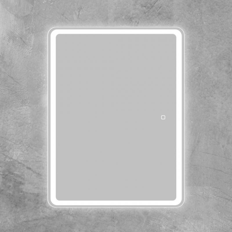 Зеркальный шкаф BelBagno Marino 60 х 80 см, с LED-подсветкой и сенсорным выключателем, Bianco Lucido белый глянец, SPC-MAR-600/800-1A-LED-TCH