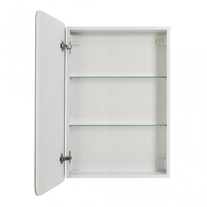 Зеркальный шкаф BelBagno Marino 60 х 80 см, с LED-подсветкой и сенсорным выключателем, Bianco Lucido белый глянец, SPC-MAR-600/800-1A-LED-TCH