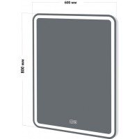 Зеркало BelBagno SPC-MAR-600-800-LED-TCH-PHONE 60 x 80 см со встроенным светильником, сенсорным выключателем, блютуз-модулем, микрофоном и динамиками