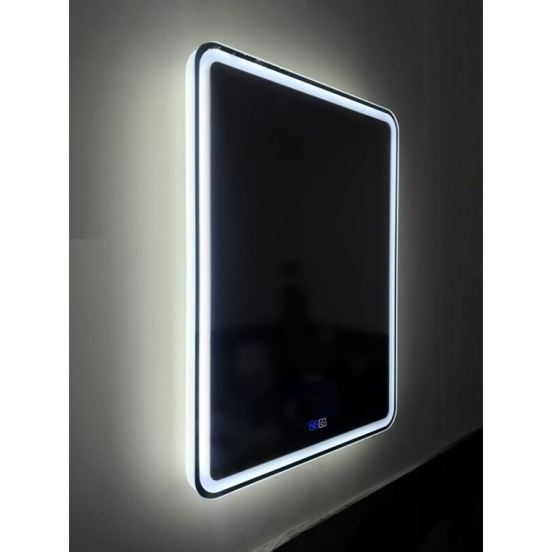 Зеркало BelBagno SPC-MAR-600-800-LED-TCH-PHONE 60 x 80 см со встроенным светильником, сенсорным выключателем, блютуз-модулем, микрофоном и динамиками