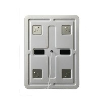 Зеркало BelBagno SPC-MAR-600-800-LED-TCH-RAD, 60 x 80 см, со встроенным светильником, сенсорным выключателем, bluetooth, цифровым термометром, радио