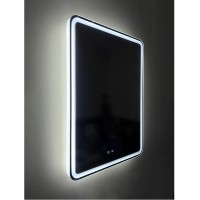 Зеркало BelBagno Marino SPC-MAR-600-800-LED-TCH-SND, 60 см, с подсветкой, голосовым управлением и подогревом