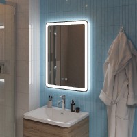 Зеркало BelBagno Marino SPC-MAR-600-800-LED-TCH-SND, 60 см, с подсветкой, голосовым управлением и подогревом