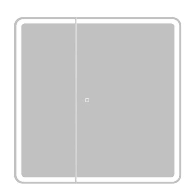 Зеркальный шкаф BelBagno Marino 80 х 80 см, с LED-подсветкой и сенсорным выключателем, Bianco Lucido белый глянец, SPC-MAR-800/800-2A-LED-TCH