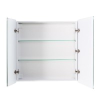 Зеркальный шкаф BelBagno Marino 80 х 80 см, с LED-подсветкой и сенсорным выключателем, Bianco Lucido белый глянец, SPC-MAR-800/800-2A-LED-TCH