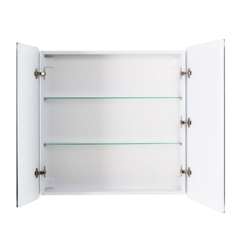 Зеркальный шкаф BelBagno Marino 80 х 80 см, с LED-подсветкой и сенсорным выключателем, Bianco Lucido белый глянец, SPC-MAR-800/800-2A-LED-TCH