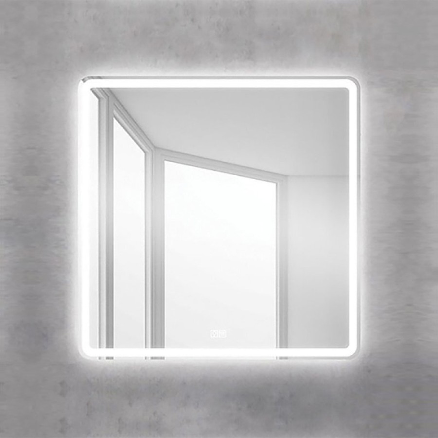 Зеркало BelBagno 80x80 см со встроенным светильником и сенсорным выключателем и подогревом, SPC-MAR-800-800-LED-TCH-WARM