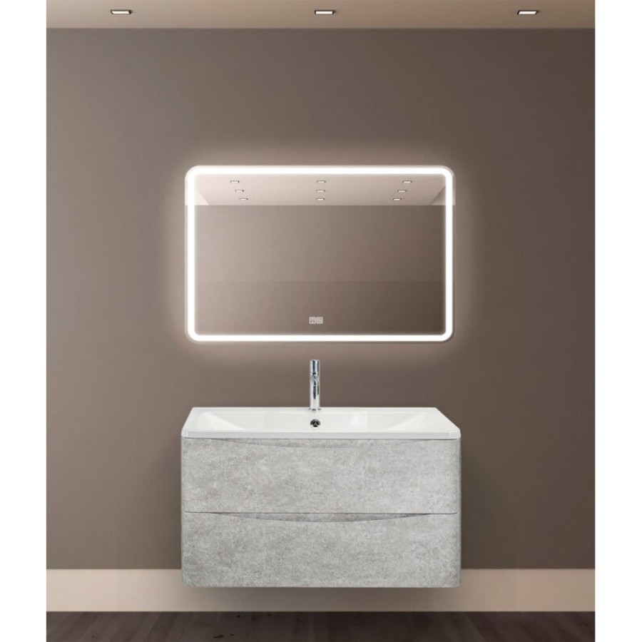 Зеркало BelBagno Marino SPC-MAR-900-600-LED-TCH-WARM 90 см, светодиодная подсветка, с сенсорным выключателем, с подогревом