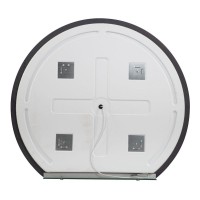 Зеркало BelBagno 100 x 100 см со встроенным светильником, сенсорным выключателем и полкой, SPC-RNG-1000-LED-TCH-MENS