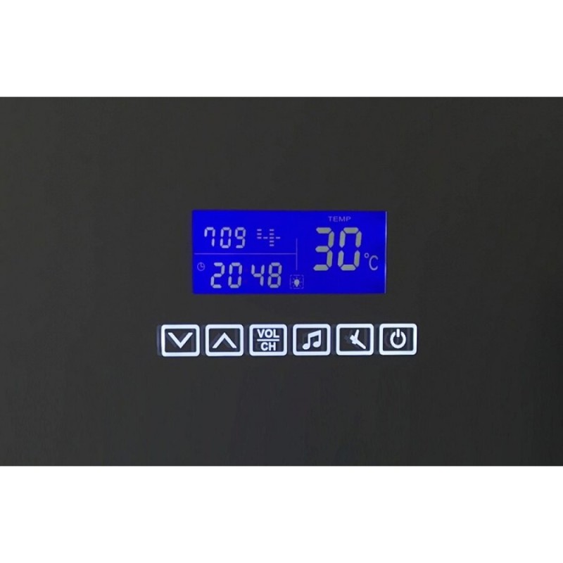 Зеркало BelBagno SPC-RNG-700-LED-TCH-RAD 70 см со встроенным светильником, сенсорным выключателем, bluetooth, цифровым термометром, радио