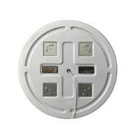 Зеркало BelBagno SPC-RNG-700-LED-TCH-RAD 70 см со встроенным светильником, сенсорным выключателем, bluetooth, цифровым термометром, радио