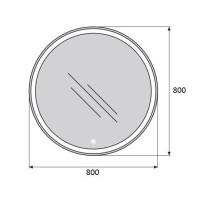 Зеркало BelBagno SPC-RNG-800-LED-TCH 80 x 80 см со встроенным светильником и сенсорным выключателем
