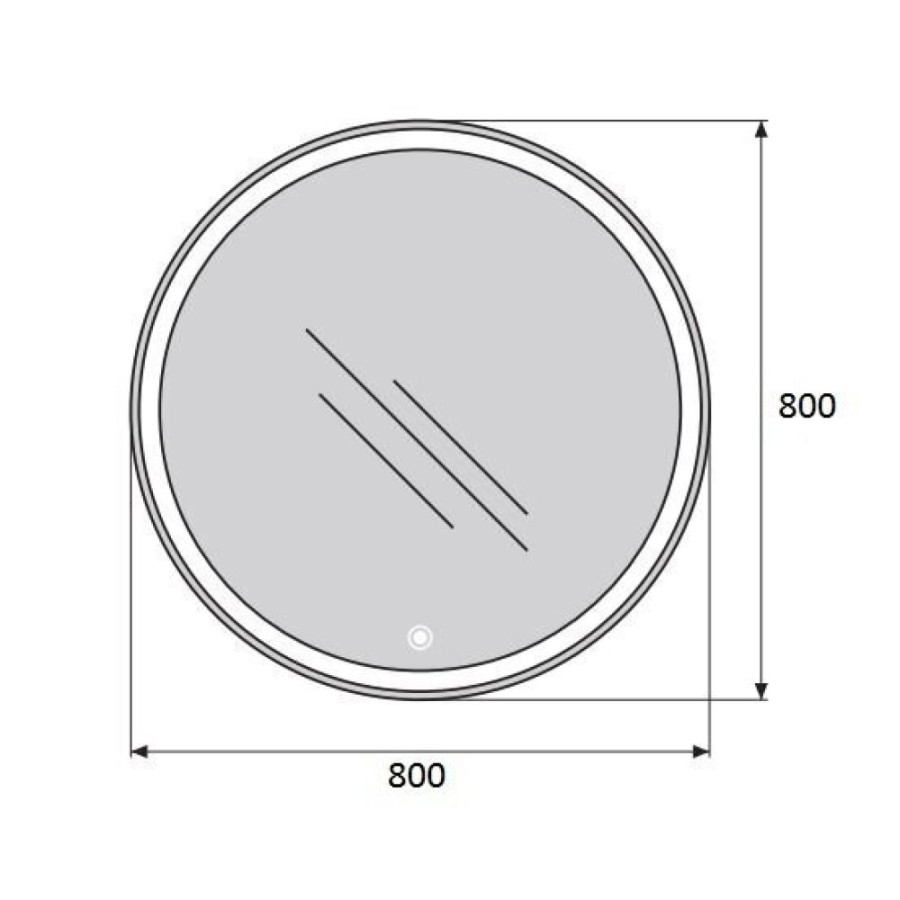 Зеркало BelBagno SPC-RNG-800-LED-TCH 80 x 80 см со встроенным светильником и сенсорным выключателем