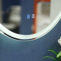 Зеркало BelBagno SPC-RNG-800-LED-TCH-SND, 80 см, со встроенной подсветкой, голосовым управлением и подогревом