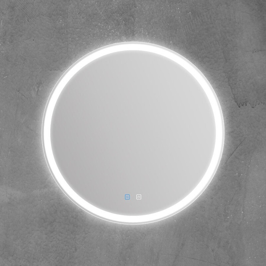 Зеркало BelBagno SPC-RNG-800-LED-TCH-SND, 80 см, со встроенной подсветкой, голосовым управлением и подогревом