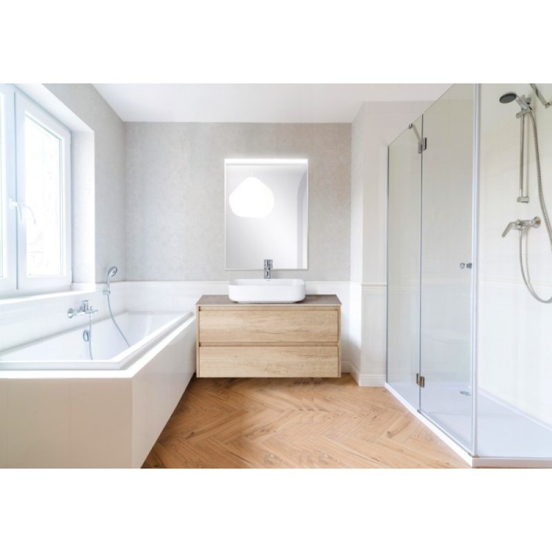 Зеркало BelBagno SPC-UNO 70 см, с подсветкой, белый, SPC-UNO-700-700-TCH