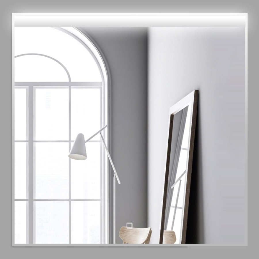 Зеркало BelBagno SPC-UNO 80 см, с подсветкой, белый, SPC-UNO-800-800-TCH