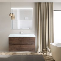 Зеркало BelBagno SPC-UNO 90 см, с подсветкой, белый, SPC-UNO-900-800-TCH