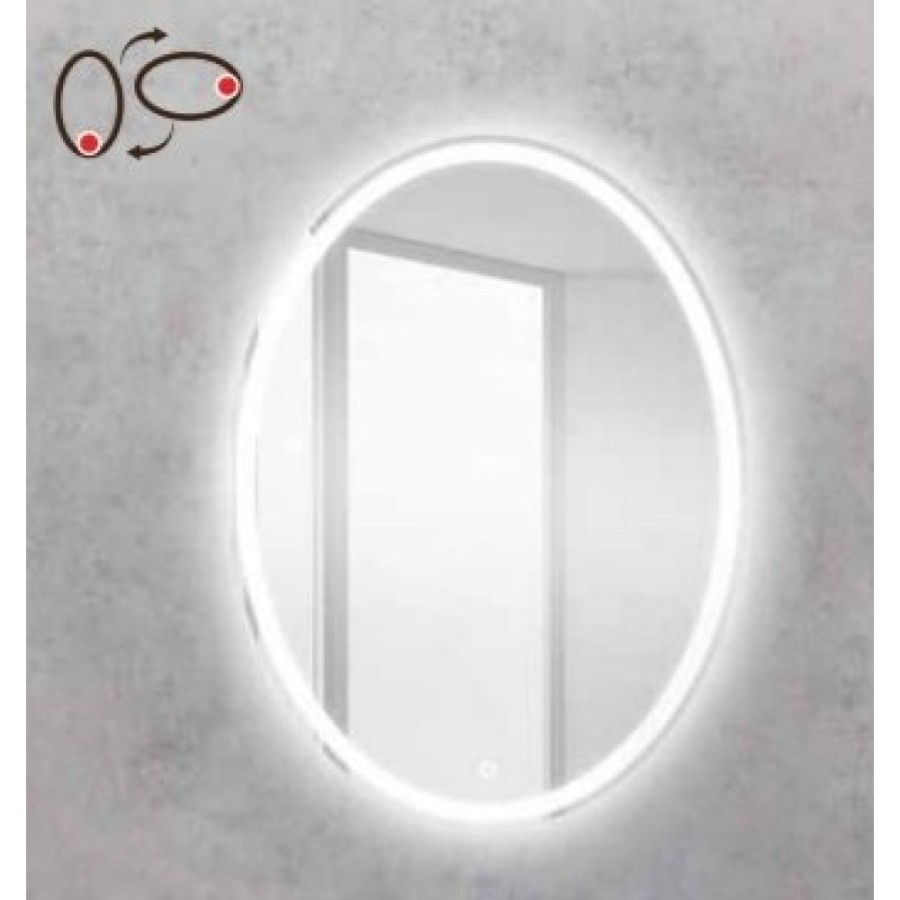 Зеркало BelBagno SPC-VST-600-800-LED-BTN 60 x 80 см со встроенным светильником и кнопочным выключателем
