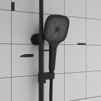 Душевая система Iddis SpaHome SPHBLTKi06, термостатическая, черный матовый