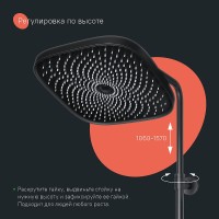 Душевая система Iddis SpaHome SPHBLTKi06, термостатическая, черный матовый