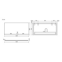 Зеркало Sancos Square SQ1600, 160 х 80 см, LED подсветка, сенсорное, с диммером