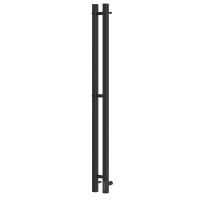 Полотенцесушитель электрический Apextermo Sirius SR10111BM, ширина 10 см, высота 110 см, диммер справа, цвет черный матовый